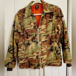 BDG Ruthie Camo Canvas Zip-Front Jacket sz XS